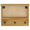 SANDNES tömör fenyőfa falra szerelt kabátállvány 45x12x35 cm