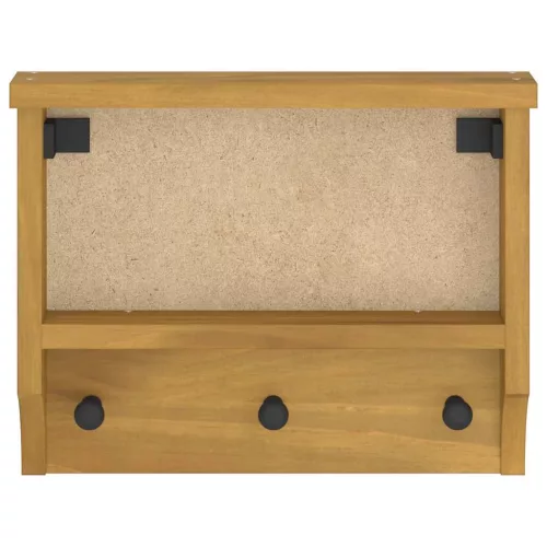 SANDNES tömör fenyőfa falra szerelt kabátállvány 45x12x35 cm
