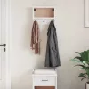 SANDNES tömör fenyőfa falra szerelt kabátállvány 45x12x35 cm