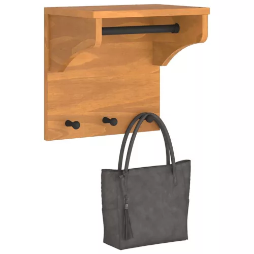SANDNES tömör fenyőfa falra szerelt kabátállvány 43x30x42 cm