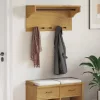 SANDNES tömör fenyőfa falra szerelt kabátállvány 87x30x42 cm