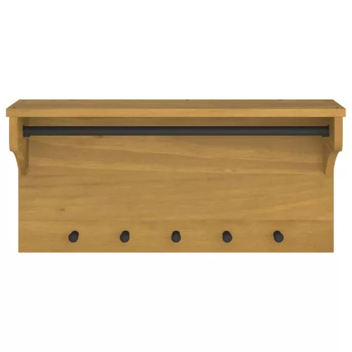 SANDNES tömör fenyőfa falra szerelt kabátállvány 87x30x42 cm