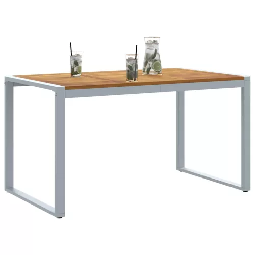 Kerti Étkezőasztal Szürke 140 x 80 x 75 cm