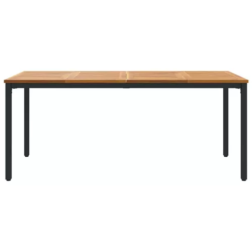 Kültéri asztalok Természetes és fekete 180 x 90 x 75 cm
