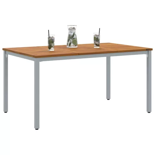Kültéri asztalok Természetes és Szürke 150 x 90 x 75 cm