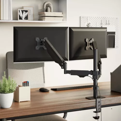 Kétkaros monitorállvány max 27" képernyőhöz os gázrugó 20kg