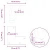 4 db fekete, tömör acél hajtűláb dohányzóasztalhoz, 10 cm