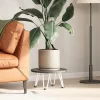 4 db fehér, tömör acél hajtűláb dohányzóasztalhoz 20 cm