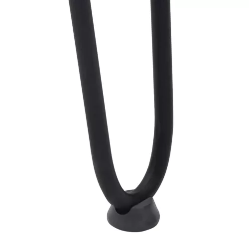 4 db fekete, tömör acél hajtűláb dohányzóasztalhoz 42 cm