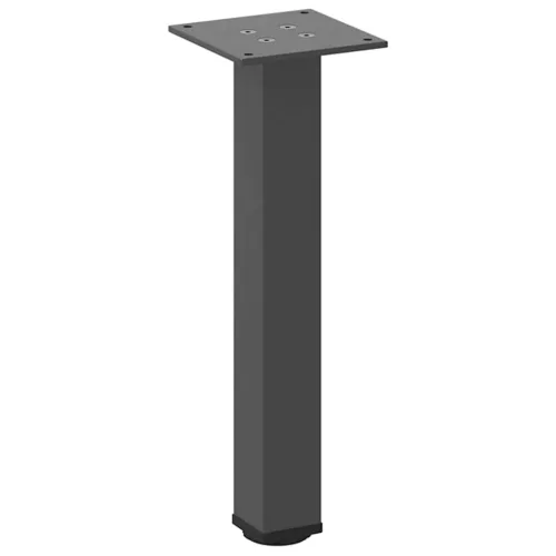 4 db antracitszürke acél dohányzóasztal láb 30-32 cm