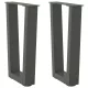 2 db antracitszürke, V-alakú acél dohányzóasztal láb 28 x (42-43,3) cm