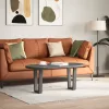 2 db antracitszürke, V-alakú acél dohányzóasztal láb 28 x (42-43,3) cm
