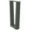 2 db antracitszürke, V-alakú acél dohányzóasztal láb 28 x (42-43,3) cm