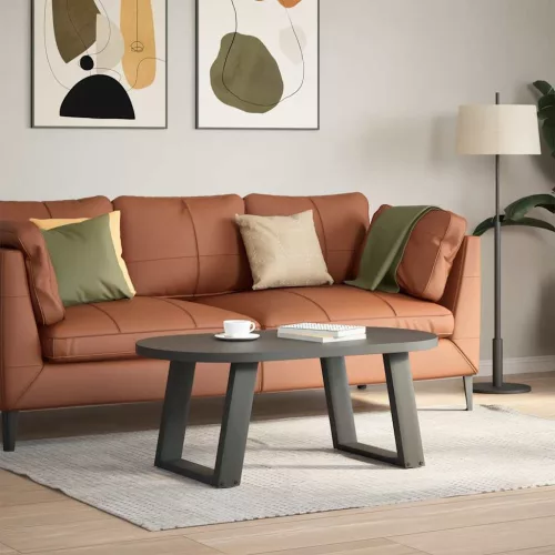 2 db antracitszürke, U alakú acél dohányzóasztal láb 50 x (42-43) cm