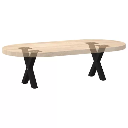 2 db fekete, X alakú acél dohányzóasztal láb 37 x (30-31) cm