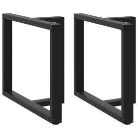   2 db fekete, T-alakú étkezőasztal láb 90x35x(72-73) cm acél étkezőasztal