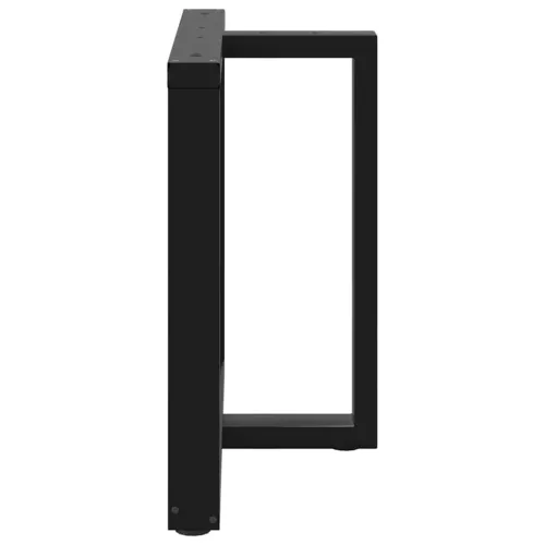 2 db fekete, T-alakú étkezőasztal láb 90x35x(72-73) cm acél étkezőasztal