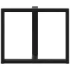 2 db fekete, T-alakú étkezőasztal láb 90x35x(72-73) cm acél étkezőasztal