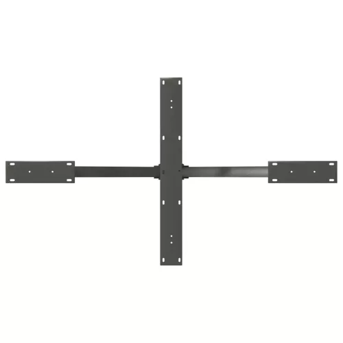 Antracit színű, pók alakú étkezőasztalláb acélból 120x68x(72-73) cm