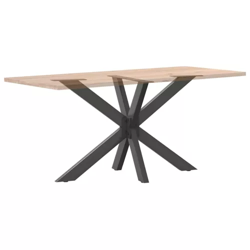 Antracit színű, pók alakú étkezőasztalláb acélból 120x68x(72-73) cm