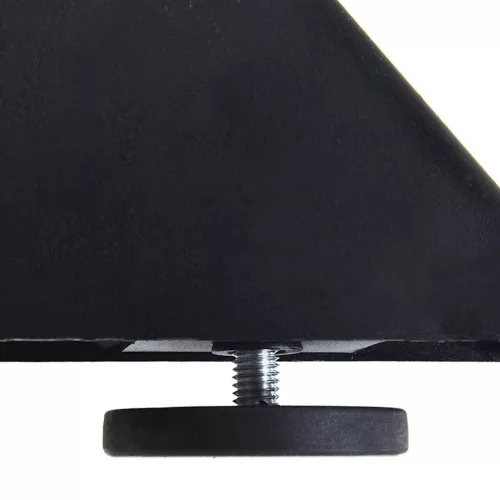 Antracit színű, pók alakú étkezőasztalláb acélból 120x68x(72-73) cm