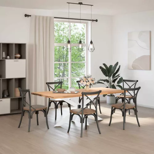 Pók alakú étkezőasztal láb fehér 150x78x(72-73) cm acél