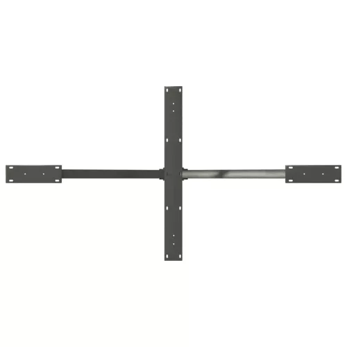 Antracit színű, pók alakú étkezőasztalláb acélból 150x78x(72-73) cm
