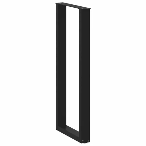 2 db U alakú bárasztalláb, fekete, 40 x (110-111) cm, acél