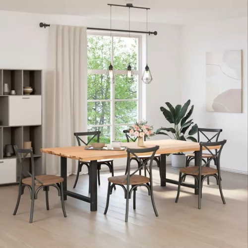 2 db fekete acél étkezőasztal láb 90 x (72-73) cm