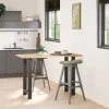 2 db antracitszürke acél bárasztalláb 40x(90-91) cm