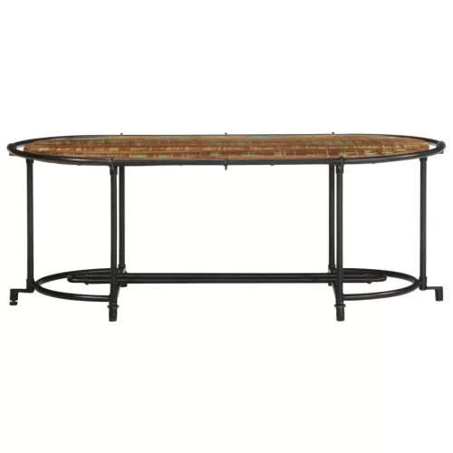 Tömör újrahasznosított fa dohányzóasztal 110 x 55 x 40 cm