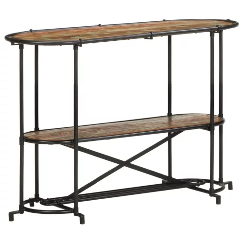 Tömör újrahasznosított fa konzolasztal 110 x 42 x 76 cm
