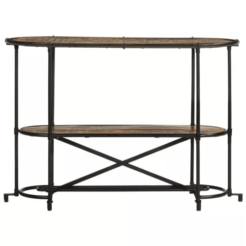 Tömör újrahasznosított fa konzolasztal 110 x 42 x 76 cm