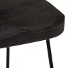 Bárszékek 2 db Fekete 46x38x52 cm tömör fa Mango