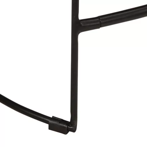 Bárszékek 2 db Fekete 46x38x52 cm tömör fa Mango