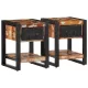 Éjjeli szekrények 2 db Többszínű tömör nyersfa mangó