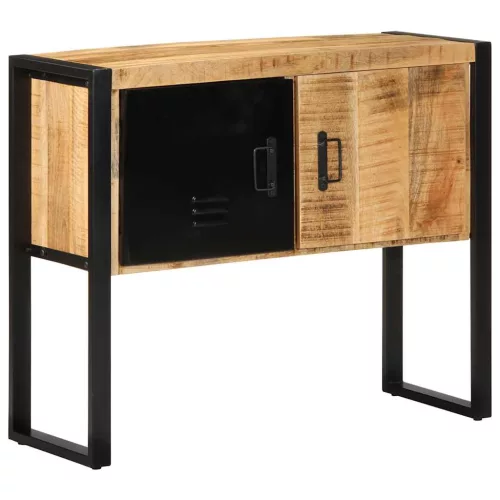 Konzolszekrény 90x35x75 cm Tömör durva fa mangó