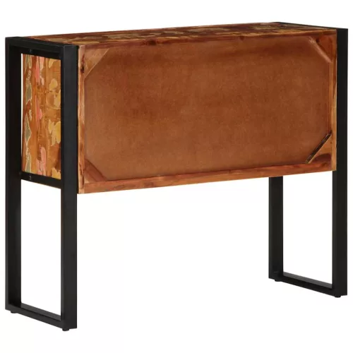 Konzolszekrény többszínű 90x35x75 cm tömörfa újrahasznosított