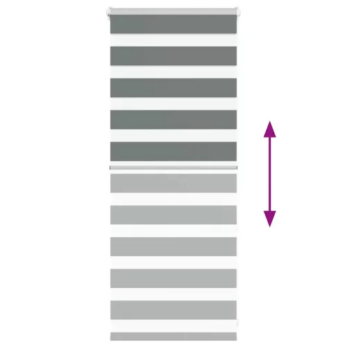 Zebrafüggönnyel sötét szürke szövetszélesség 50,9 cm poliészter