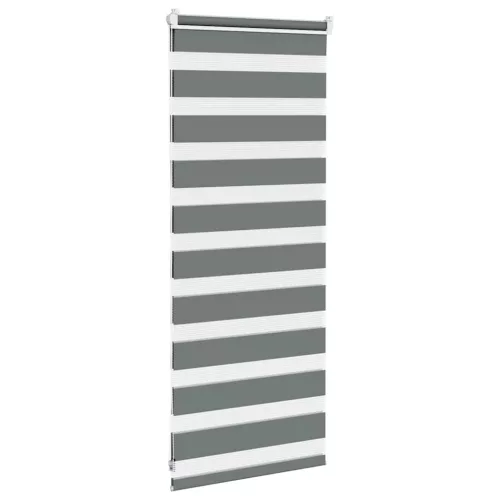 Zebrafüggönnyel sötét szürke szövetszélesség 60,9 cm poliészter