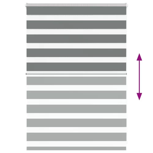 Zebrafüggönnyel sötét szürke szövetszélesség 95,9 cm poliészter