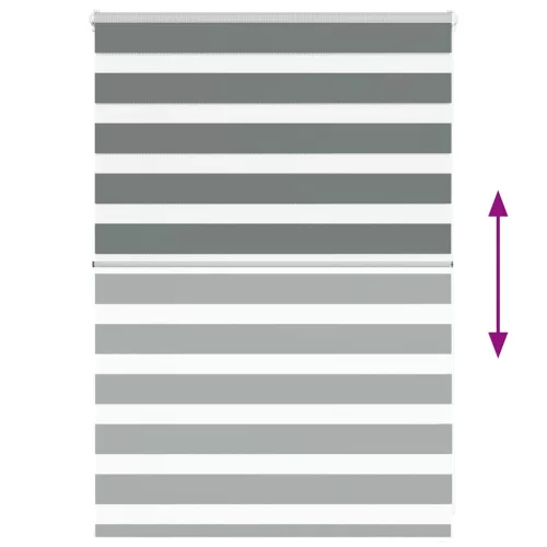 Zebrafüggönnyel sötét szürke szövetszélesség 105,9cm poliészter