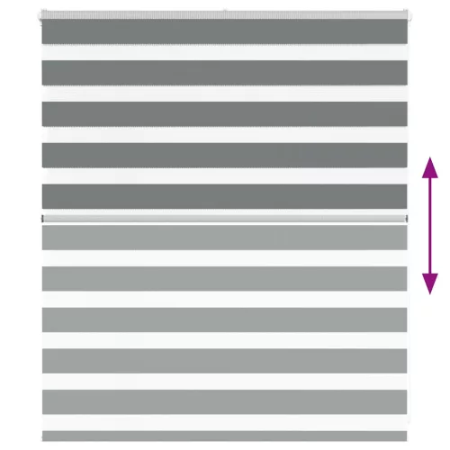 Zebrafüggönnyel sötét szürke szövetszélesség 125,9cm poliészter