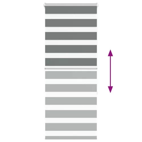 Zebrafüggönnyel sötét szürke szövetszélesség 50,9 cm poliészter