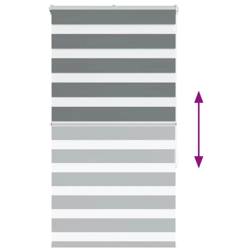 Zebrafüggönnyel sötét szürke szövetszélesség 80,9 cm poliészter