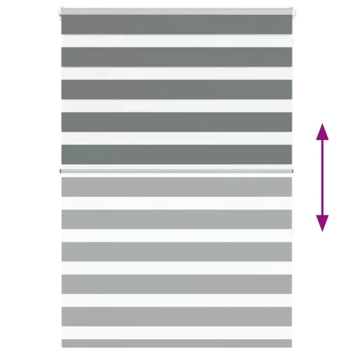 Zebrafüggönnyel sötét szürke szövetszélesség 95,9 cm poliészter