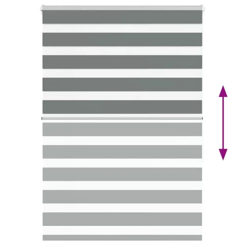 Zebrafüggönnyel sötét szürke szövetszélesség 100,9cm poliészter