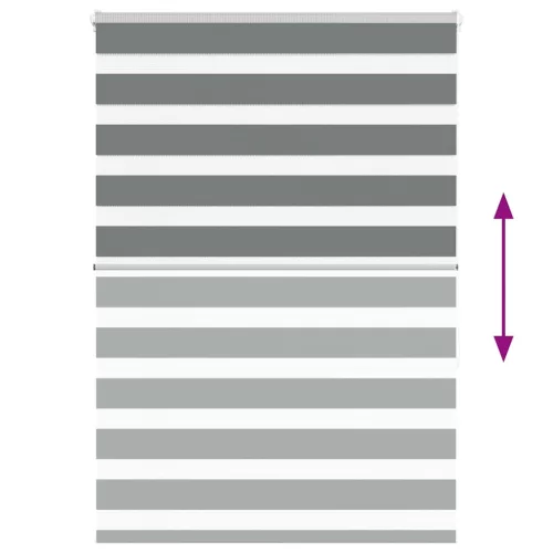 Zebrafüggönnyel sötét szürke szövetszélesség 105,9cm poliészter