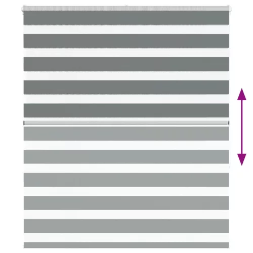 Zebrafüggönnyel sötét szürke szövetszélesség 130,9cm poliészter