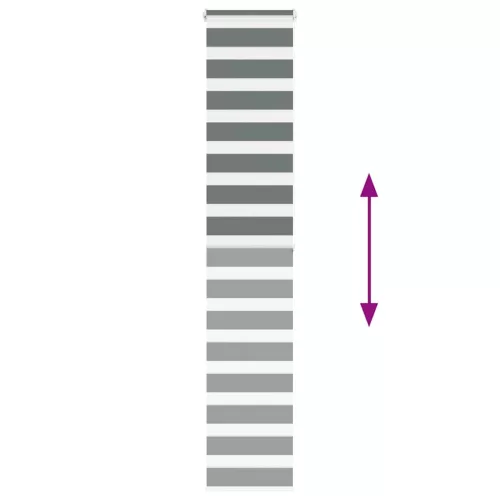 Zebrafüggönnyel sötét szürke szövetszélesség 35,9 cm poliészter
